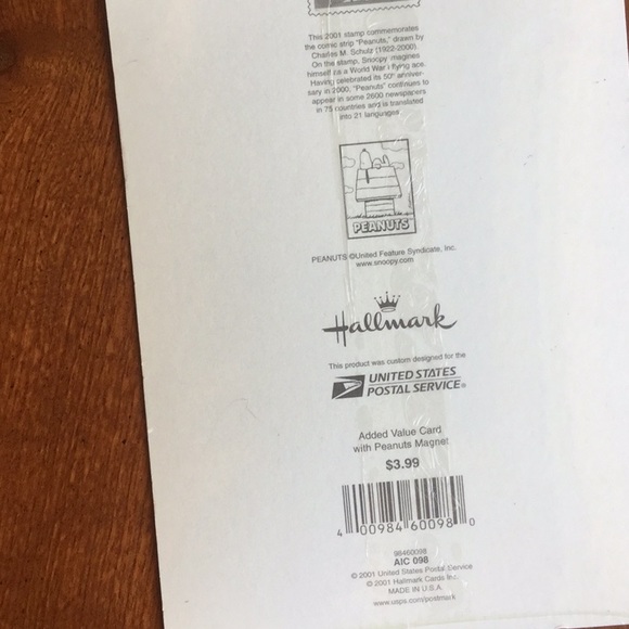 Snoopy WWI flying ace card with magnet + Linus patch - Picture 4 of 7